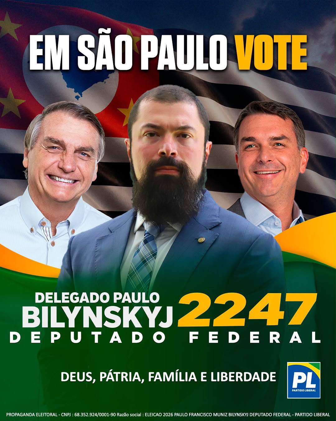 Paulo Bilynskyj é candidato a deputado federal por São Paulo em 2026 — vote 2247